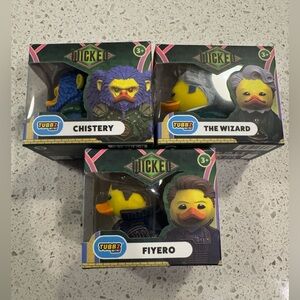 Wicked Tubbz Mini Official Fiyero, Chistery, & The Wizard Rubberduck NWB